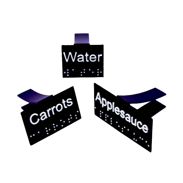 Braille Labels for kitchen Shelfs