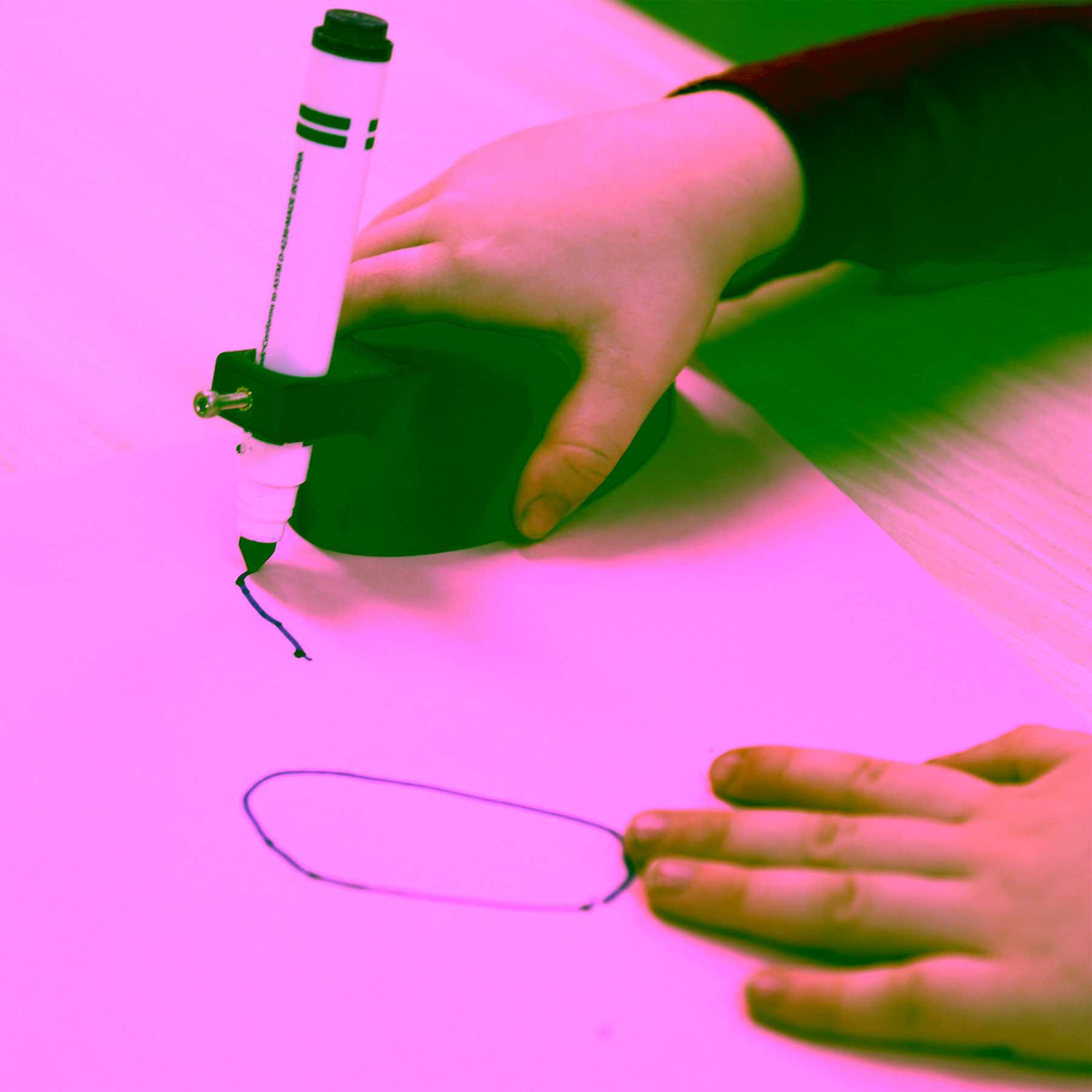 Child using writing aid