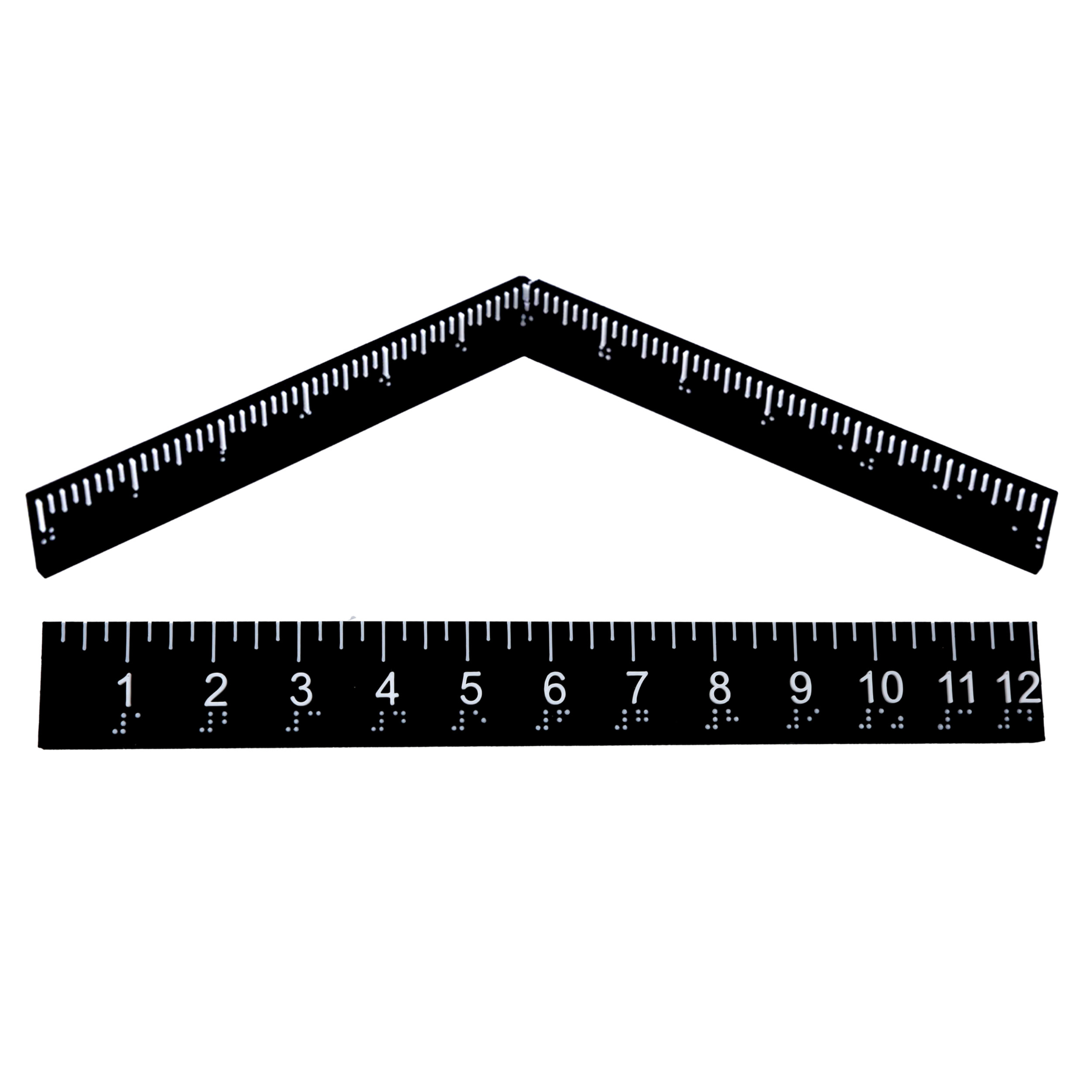 Raised Braille Ruler and folding ruler product photo