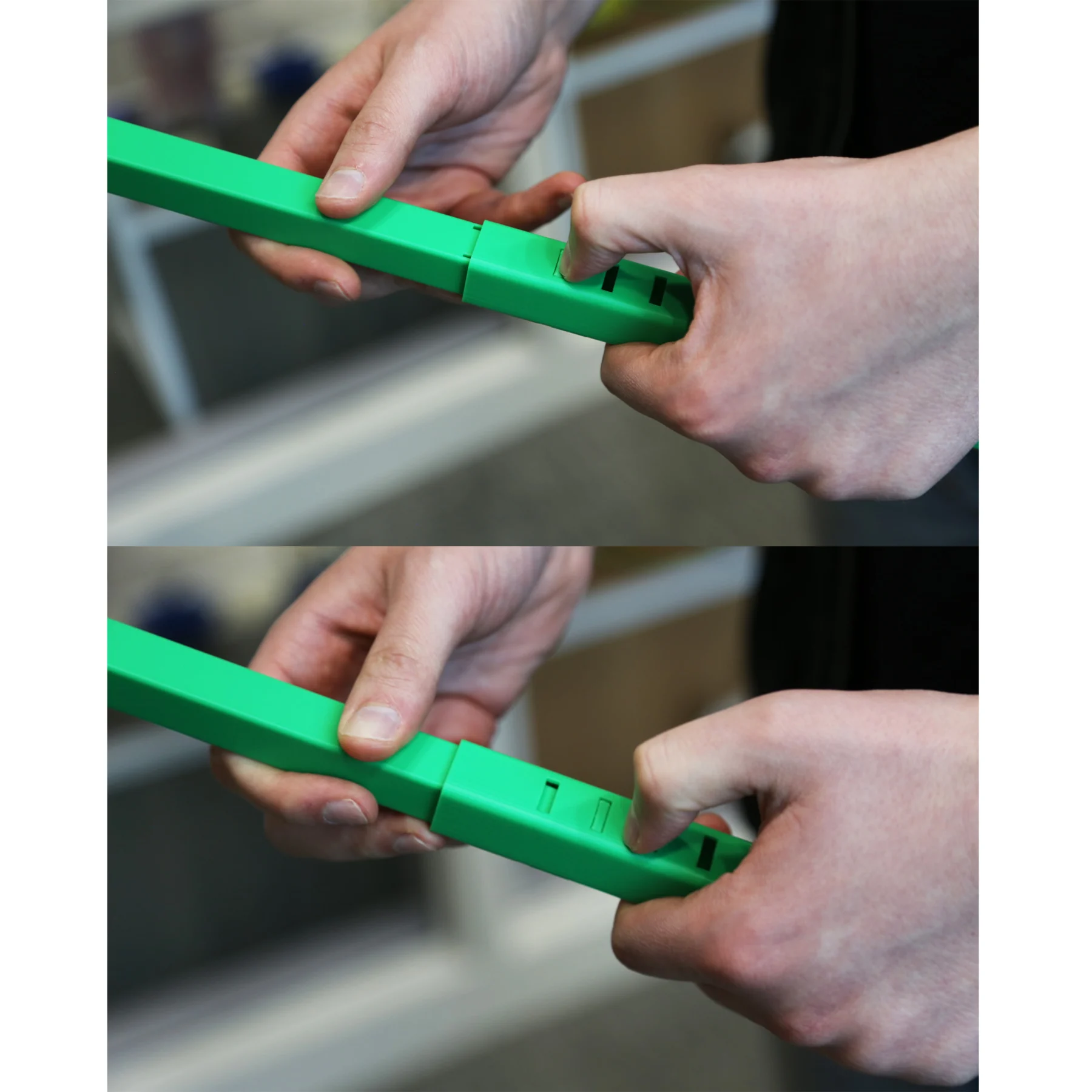 Close up of the antiperspirant extender, adjusting height of extender.